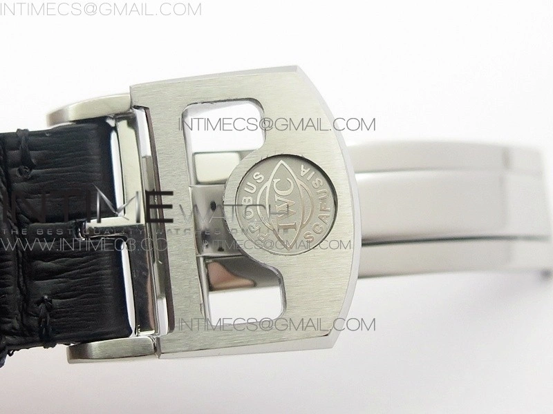 Portugieser Chrono Classic 42 IW390406 ZF 1:1 Best Edition White dial blue markers on Black Leather Strap A7750