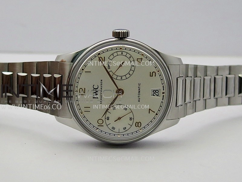 Portugieser IW501701 42mm SS APSF 1:1 Best Edition White Dial RG Marker On SS Bracelet A52010