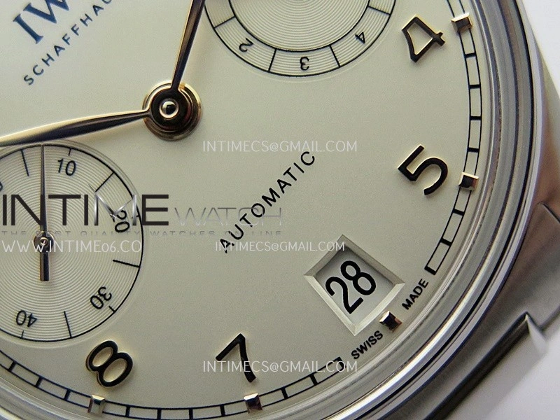 Portugieser IW501701 42mm SS APSF 1:1 Best Edition White Dial RG Marker On SS Bracelet A52010