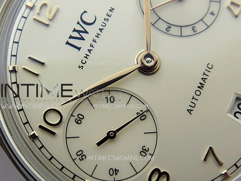 Portugieser IW501701 42mm SS APSF 1:1 Best Edition White Dial RG Marker On SS Bracelet A52010