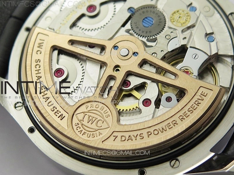 Portuguese IW503401 Real PR SS APSF 1:1 Best Edition Blue Dial On Black Leather Strap A52610