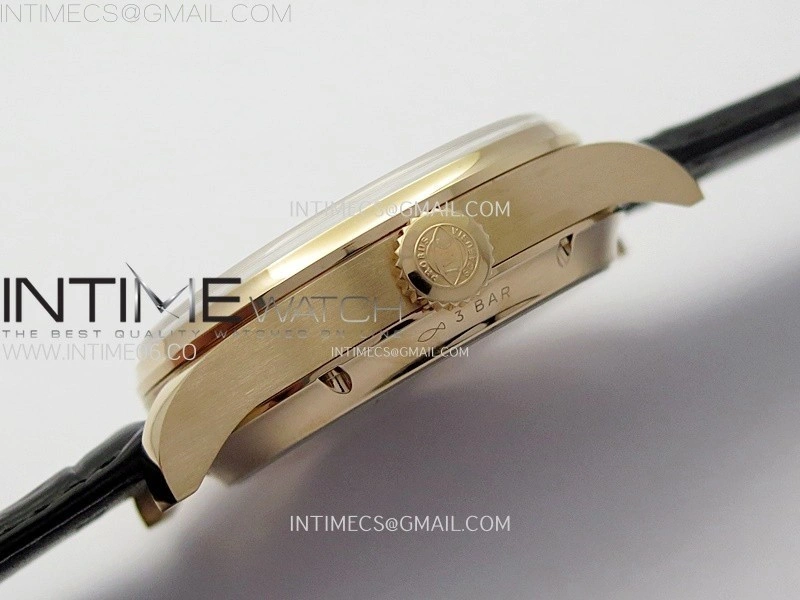 Portuguese IW503404 Real PR RG APSF 1:1 Best Edition Gray Dial On Black Leather Strap A52010