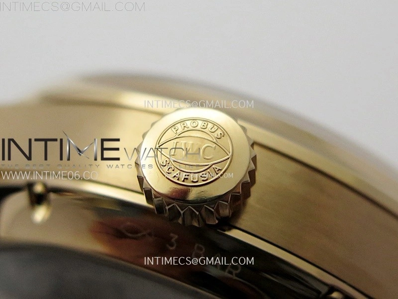 Portuguese IW503404 Real PR RG APSF 1:1 Best Edition Gray Dial On Black Leather Strap A52010