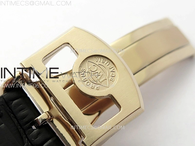 Portuguese IW503404 Real PR RG APSF 1:1 Best Edition Gray Dial On Black Leather Strap A52010