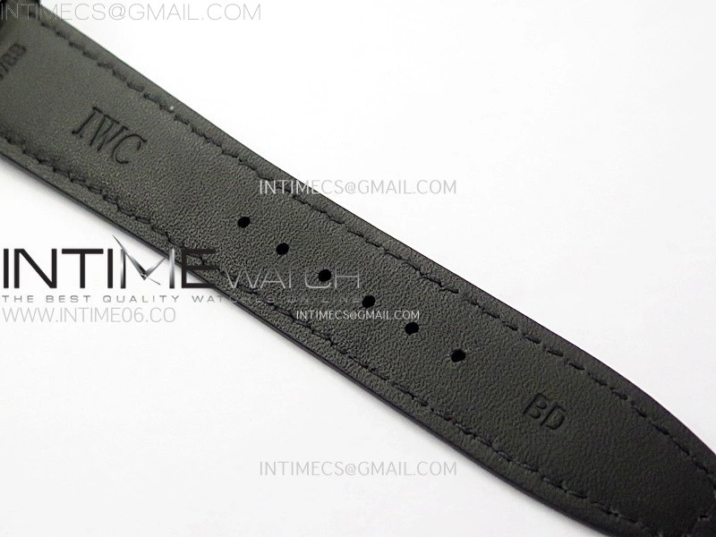 Portuguese IW503404 Real PR RG APSF 1:1 Best Edition Gray Dial On Black Leather Strap A52010