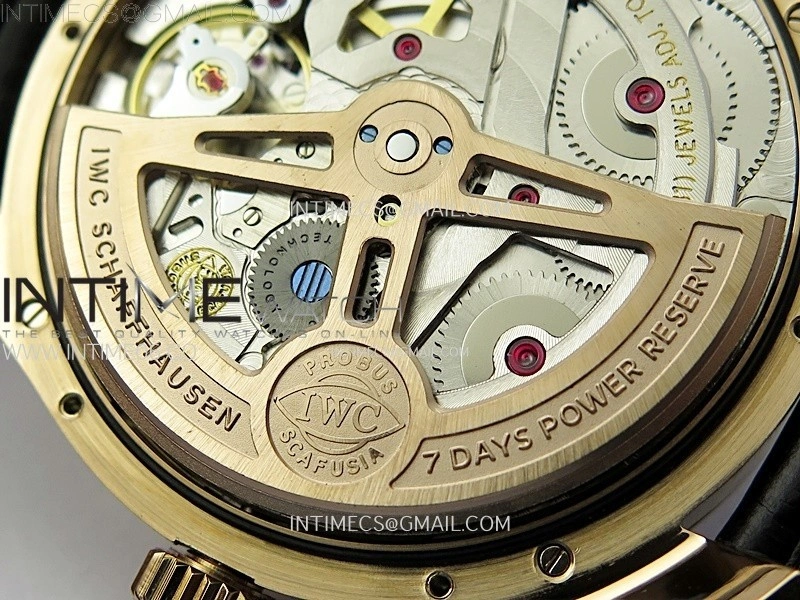 Portuguese IW503404 Real PR RG APSF 1:1 Best Edition Gray Dial On Black Leather Strap A52010