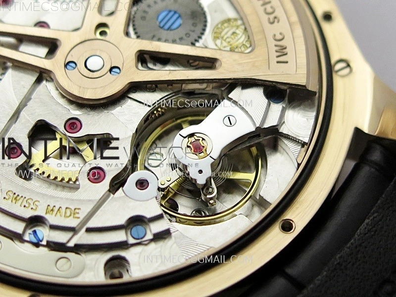 Portuguese IW503404 Real PR RG APSF 1:1 Best Edition Gray Dial On Black Leather Strap A52010