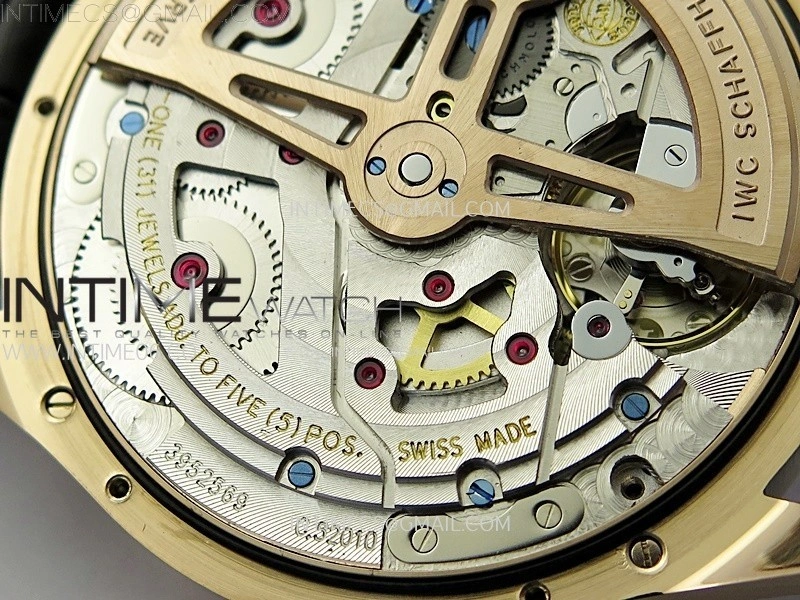 Portuguese IW503404 Real PR RG APSF 1:1 Best Edition Gray Dial On Black Leather Strap A52010