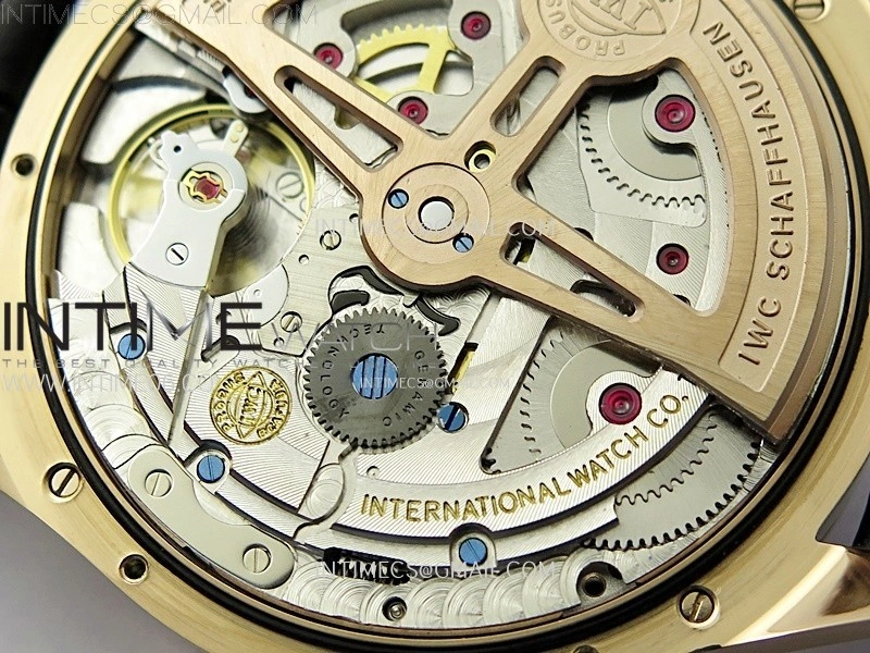 Portuguese IW503404 Real PR RG APSF 1:1 Best Edition Gray Dial On Black Leather Strap A52010