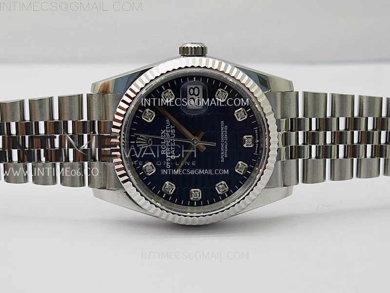 DateJust 126234 904L SS JDF 1:1 Best Edition Blue Fluted Dial Diamond Markers on Jubilee 904L SS Bracelet