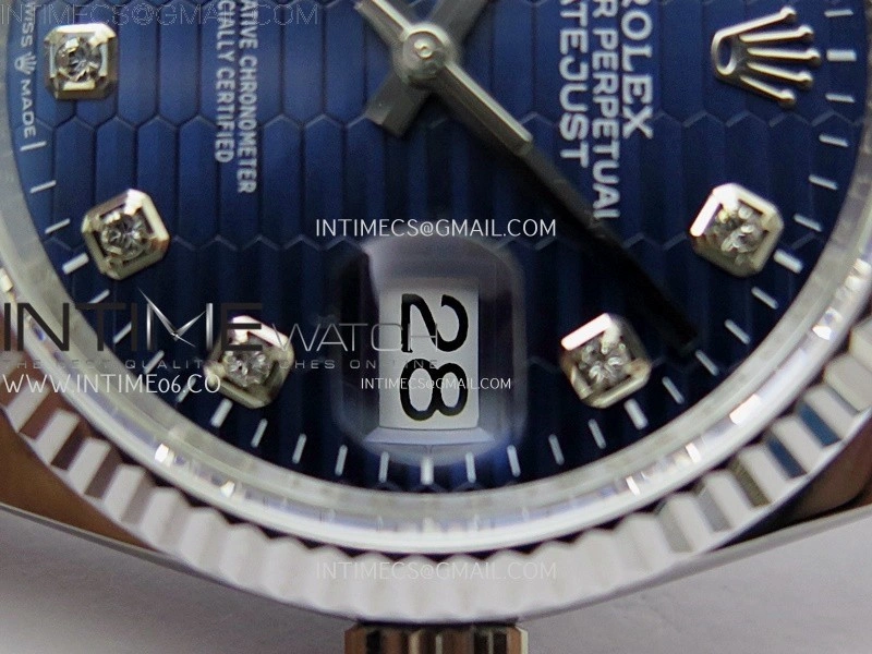 DateJust 126234 904L SS JDF 1:1 Best Edition Blue Fluted Dial Diamond Markers on Jubilee 904L SS Bracelet