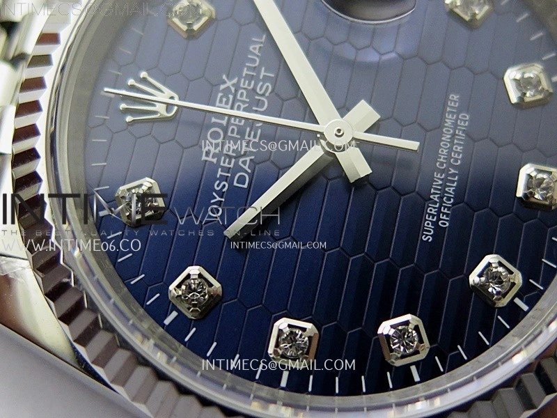 DateJust 126234 904L SS JDF 1:1 Best Edition Blue Fluted Dial Diamond Markers on Jubilee 904L SS Bracelet