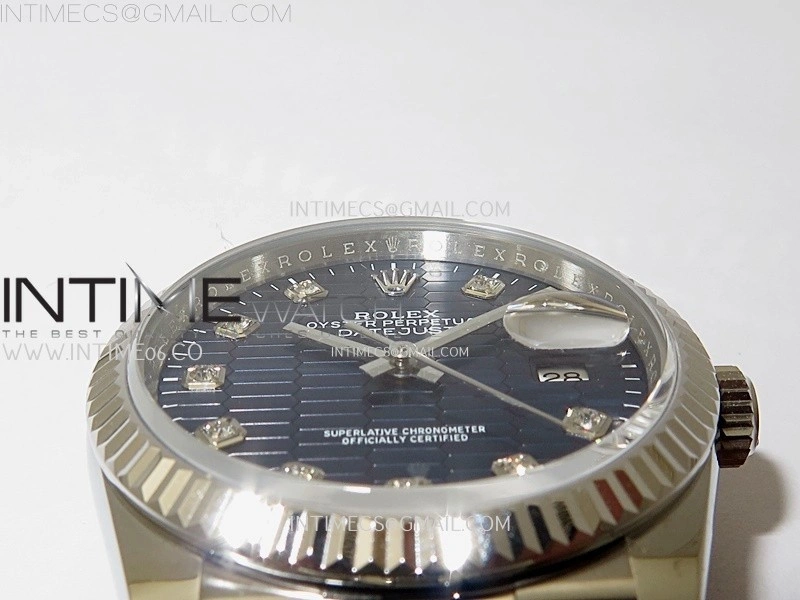 DateJust 126234 904L SS JDF 1:1 Best Edition Blue Fluted Dial Diamond Markers on Jubilee 904L SS Bracelet