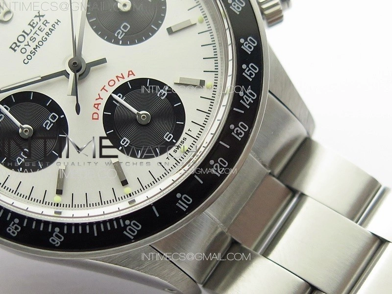 Daytona 6263 SS JKF Best Edition Silver Black Dial Black Tachymeter Bezel on SS Bracelet Venus 75