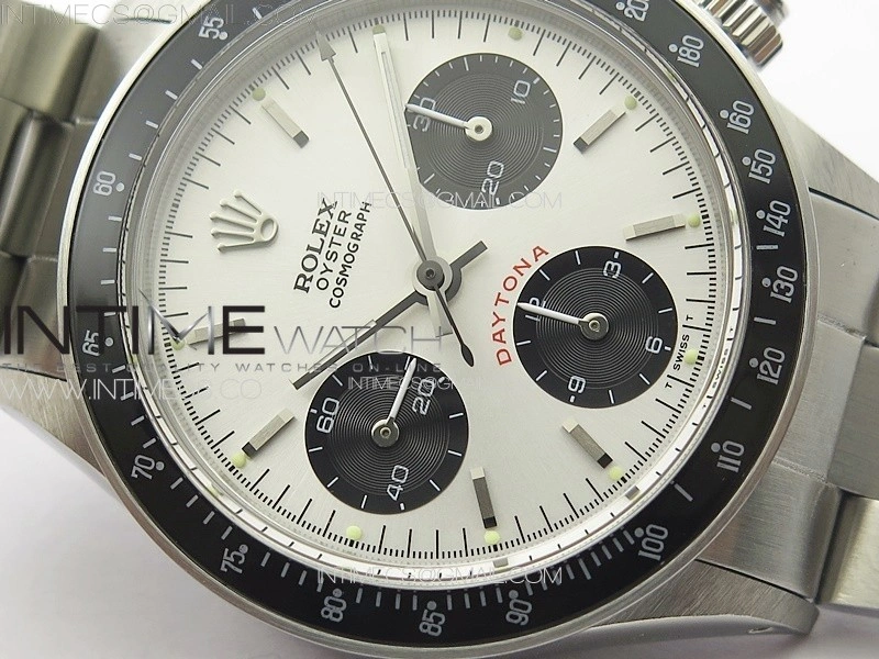 Daytona 6263 SS JKF Best Edition Silver Black Dial Black Tachymeter Bezel on SS Bracelet Venus 75