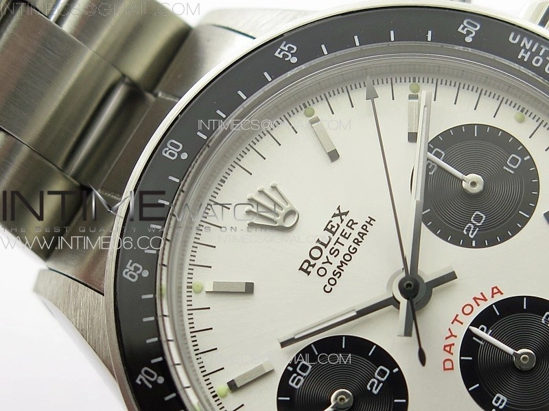 Daytona 6263 SS JKF Best Edition Silver Black Dial Black Tachymeter Bezel on SS Bracelet Venus 75