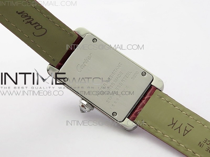 Tank WJTA0029 29mm 8848F Crystal Bezel SS Silver Dial on Pink Croco Strap Ronda Quartz