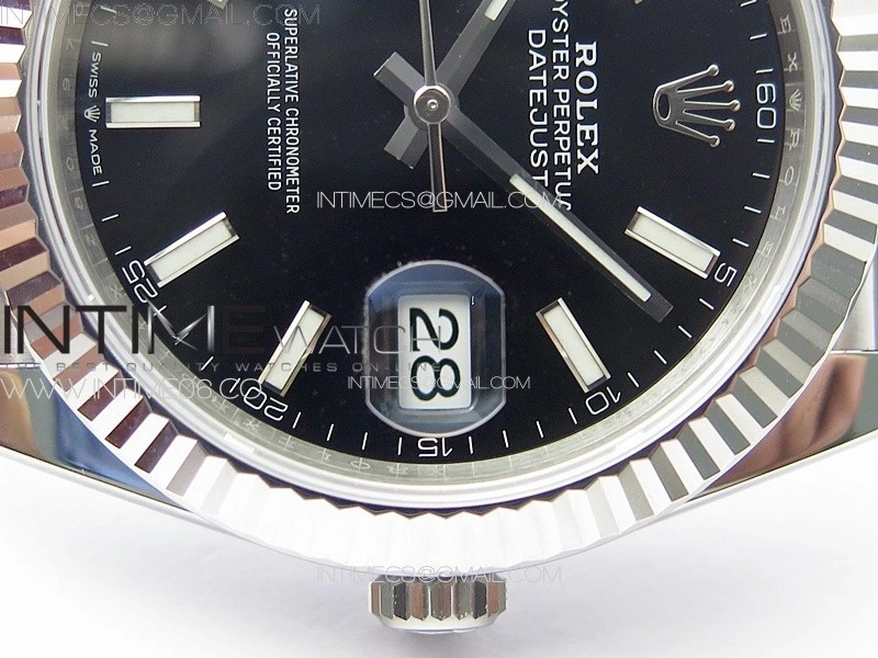 DateJust 41 126334 904L SS VSF 1:1 Best Edition Black Dial on Jubilee Bracelet VS3235