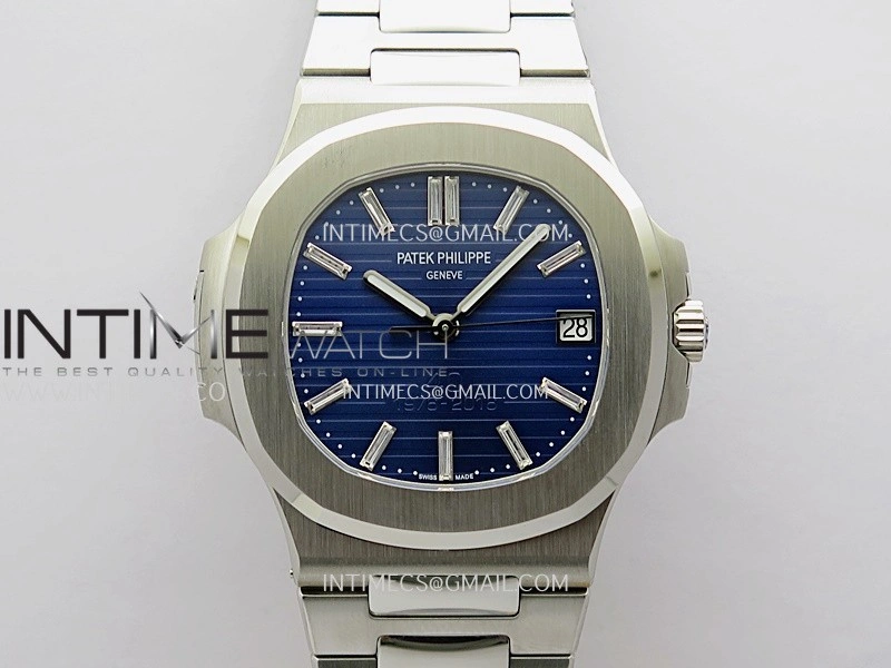 Nautilus 5711 3KF 1:1 Best Edition 40th Anniversary Blue Dial on SS Bracelet A324 Super Clone V2
