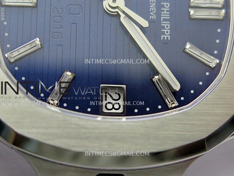 Nautilus 5711 3KF 1:1 Best Edition 40th Anniversary Blue Dial on SS Bracelet A324 Super Clone V2