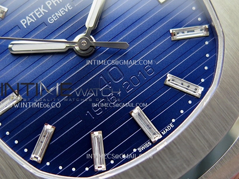 Nautilus 5711 3KF 1:1 Best Edition 40th Anniversary Blue Dial on SS Bracelet A324 Super Clone V2