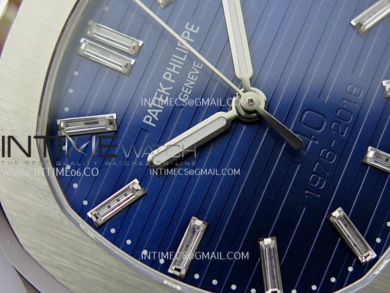 Nautilus 5711 3KF 1:1 Best Edition 40th Anniversary Blue Dial on SS Bracelet A324 Super Clone V2