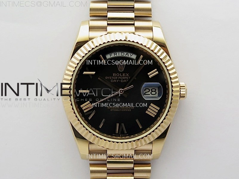 Day Date 228235 40mm RG KF 1:1 Best Edition Gray Ombre Dial Roman Markers On RG President Bracelet SA3255