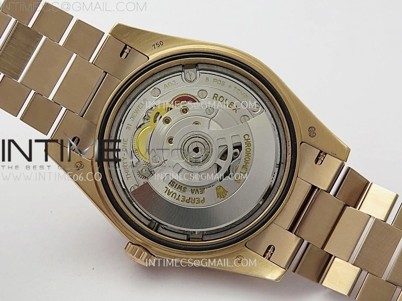 Day Date 228235 40mm RG KF 1:1 Best Edition Gray Ombre Dial Roman Markers On RG President Bracelet SA3255