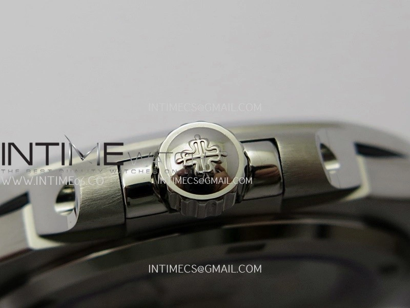 Nautilus 5711 SS 3KF 1:1 Best Edition Gray Textured Dial on Black Leather Strap A324 Super Clone V2
