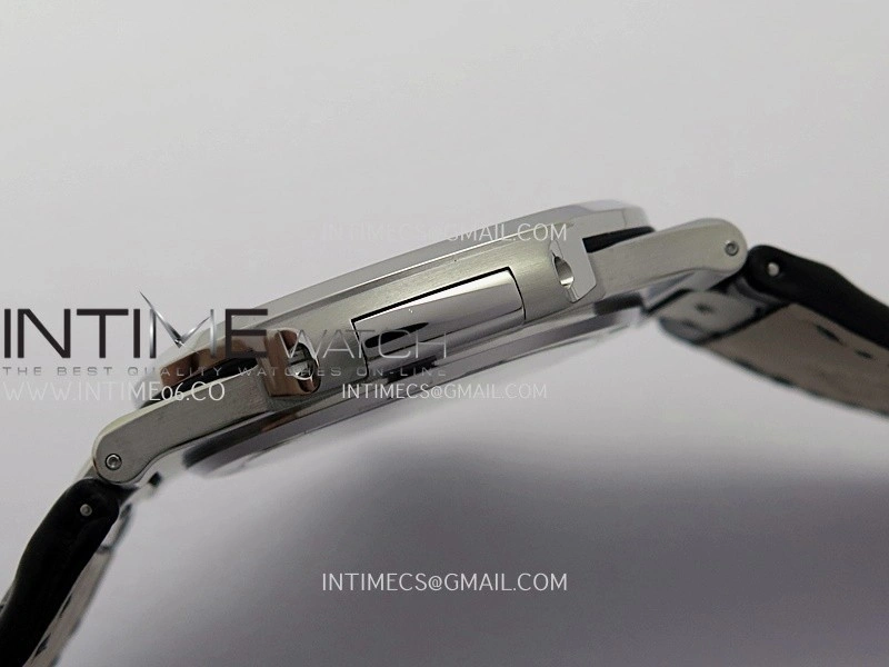 Nautilus 5711 SS 3KF 1:1 Best Edition Gray Textured Dial on Black Leather Strap A324 Super Clone V2