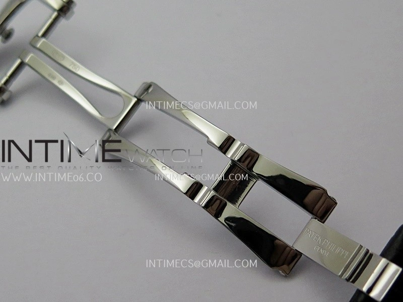 Nautilus 5711 SS 3KF 1:1 Best Edition Gray Textured Dial on Black Leather Strap A324 Super Clone V2