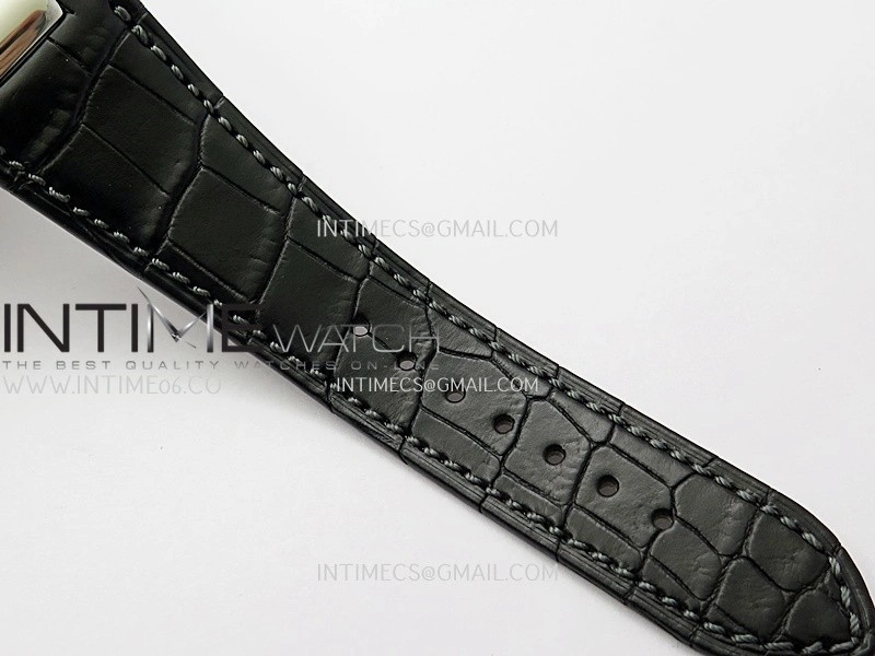 Nautilus 5711 SS 3KF 1:1 Best Edition Gray Textured Dial on Black Leather Strap A324 Super Clone V2