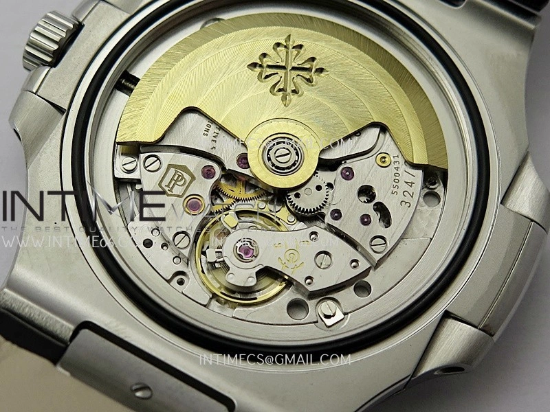 Nautilus 5711 SS 3KF 1:1 Best Edition Gray Textured Dial on Black Leather Strap A324 Super Clone V2