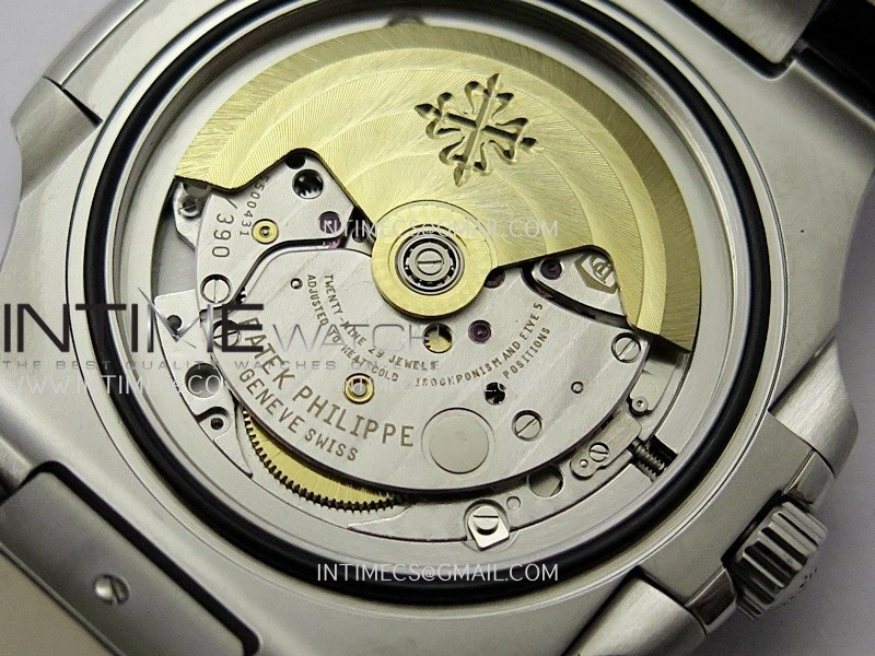 Nautilus 5711 SS 3KF 1:1 Best Edition Gray Textured Dial on Black Leather Strap A324 Super Clone V2