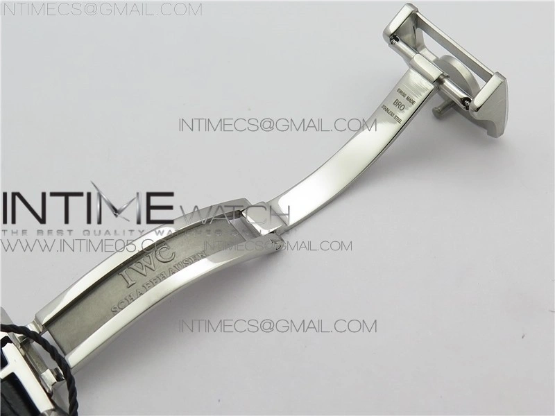 PORTUGUESE REAL PR REAL ANNUAL CALENDAR IW503502 AZF 1:1 BEST EDITION BLACK DIAL ON BLACK LEATHER STRAP A52010