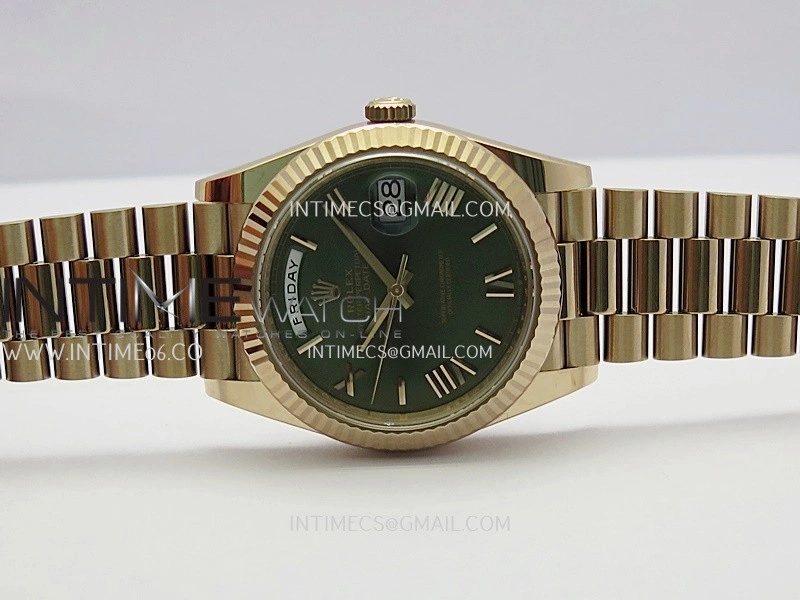 Day Date 228235 40mm 904L RG VSF 1:1 Best Edition Green Dial Roman Marker On RG President Bracelet DD3255