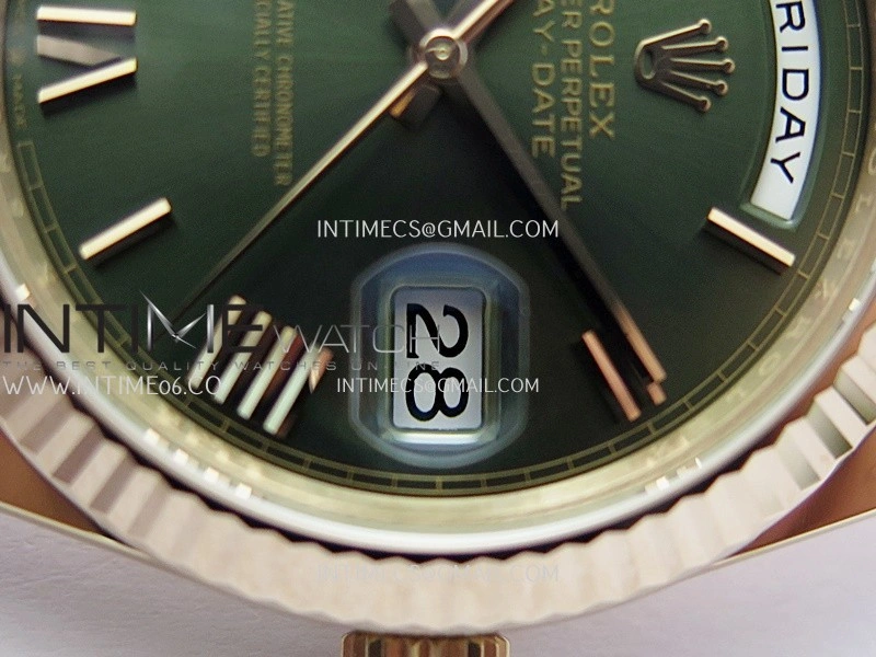 Day Date 228235 40mm 904L RG VSF 1:1 Best Edition Green Dial Roman Marker On RG President Bracelet DD3255