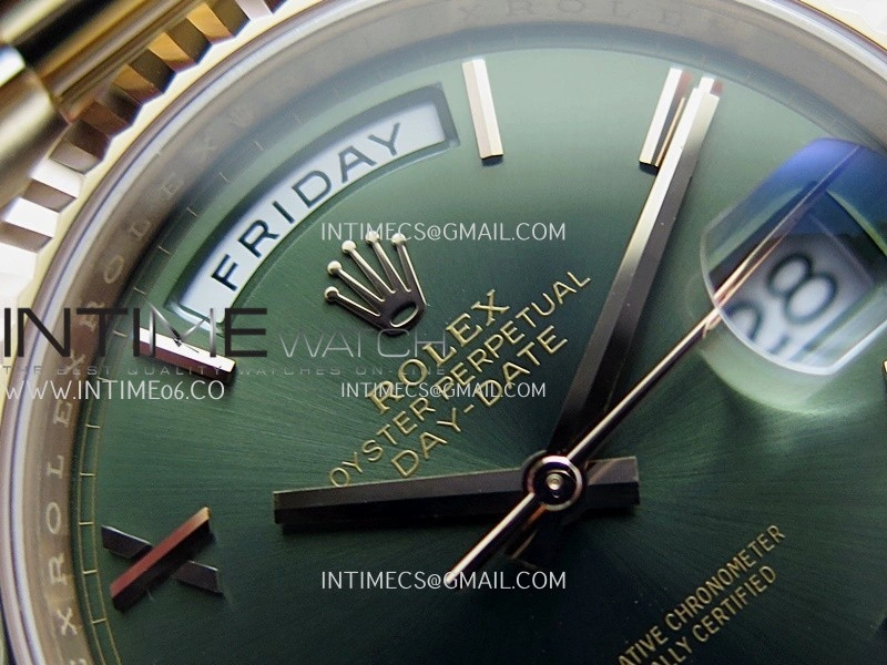 Day Date 228235 40mm 904L RG VSF 1:1 Best Edition Green Dial Roman Marker On RG President Bracelet DD3255