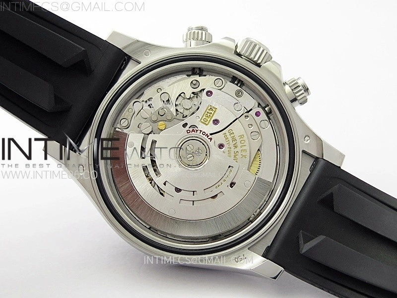 Daytona 116519 904L SS APSF 1:1 Best Edition Black Dial Diamonds Markers on Oysterflex Strap SH4130