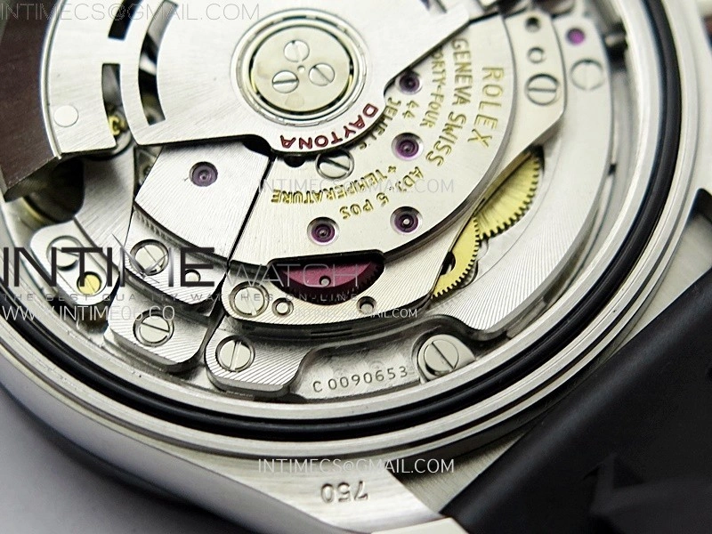 Daytona 116519 904L SS APSF 1:1 Best Edition Black Dial Diamonds Markers on Oysterflex Strap SH4130