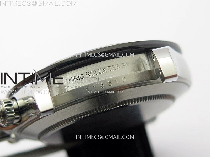 Daytona 116519 904L SS APSF 1:1 Best Edition Black Dial Diamonds Markers on Oysterflex Strap SH4130