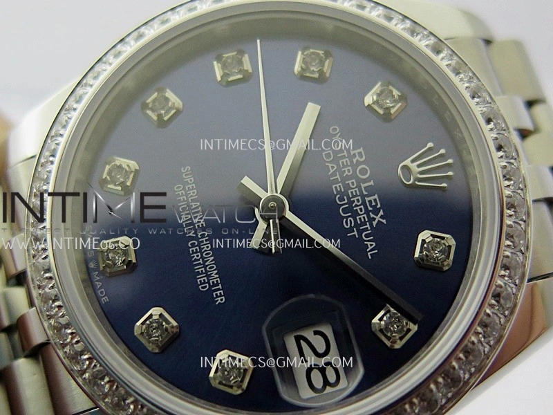 DateJust 31mm 904L SS AR+F Best Edition Blue Dial Diamond Marker On 904L SS Jubilee Bracelet A2236