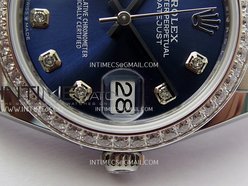 DateJust 31mm 904L SS AR+F Best Edition Blue Dial Diamond Marker On 904L SS Jubilee Bracelet A2236