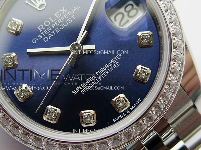DateJust 31mm 904L SS AR+F Best Edition Blue Dial Diamond Marker On 904L SS Jubilee Bracelet A2236