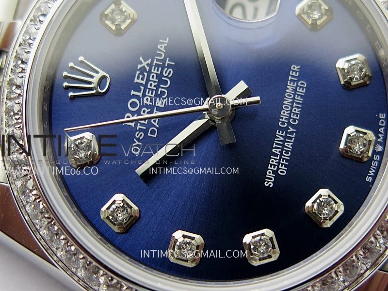 DateJust 31mm 904L SS AR+F Best Edition Blue Dial Diamond Marker On 904L SS Jubilee Bracelet A2236