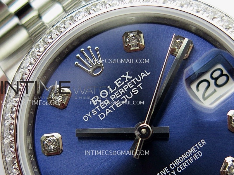 DateJust 31mm 904L SS AR+F Best Edition Blue Dial Diamond Marker On 904L SS Jubilee Bracelet A2236