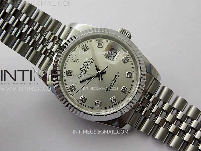 DateJust 126234 904L SS JDF 1:1 Best Edition Silver Dial Diamond Markers on Jubilee 904L SS Bracelet