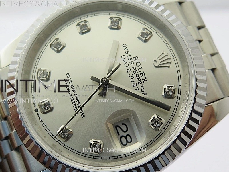 DateJust 126234 904L SS JDF 1:1 Best Edition Silver Dial Diamond Markers on Jubilee 904L SS Bracelet