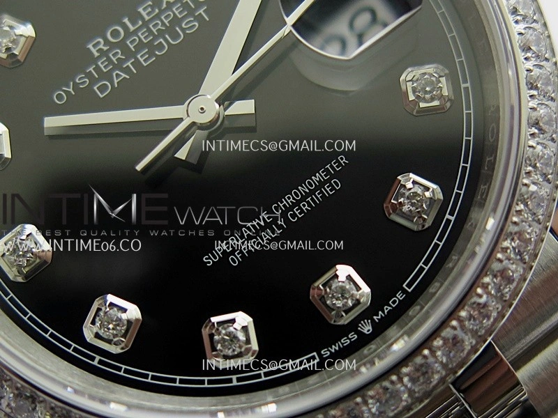 DateJust 126284 Diamond Bezel 904L SS V2 VSF 1:1 Best Edition Black Dial Diamond Marker On Jubilee Bracelet DD3235