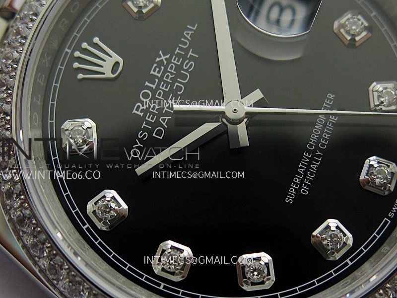 DateJust 126284 Diamond Bezel 904L SS V2 VSF 1:1 Best Edition Black Dial Diamond Marker On Jubilee Bracelet DD3235
